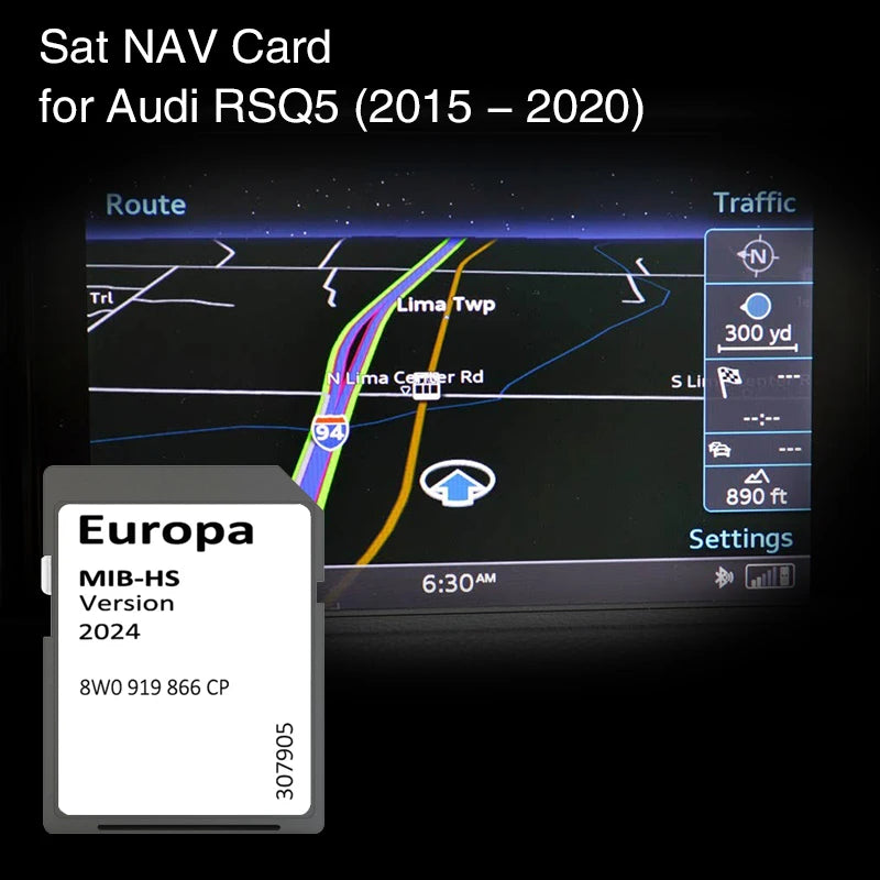 8W0919866CP Audi RSQ5 2015-2020 SD Card - 16GB Navigation CHINA / for Audi MIB-HS RSQ5