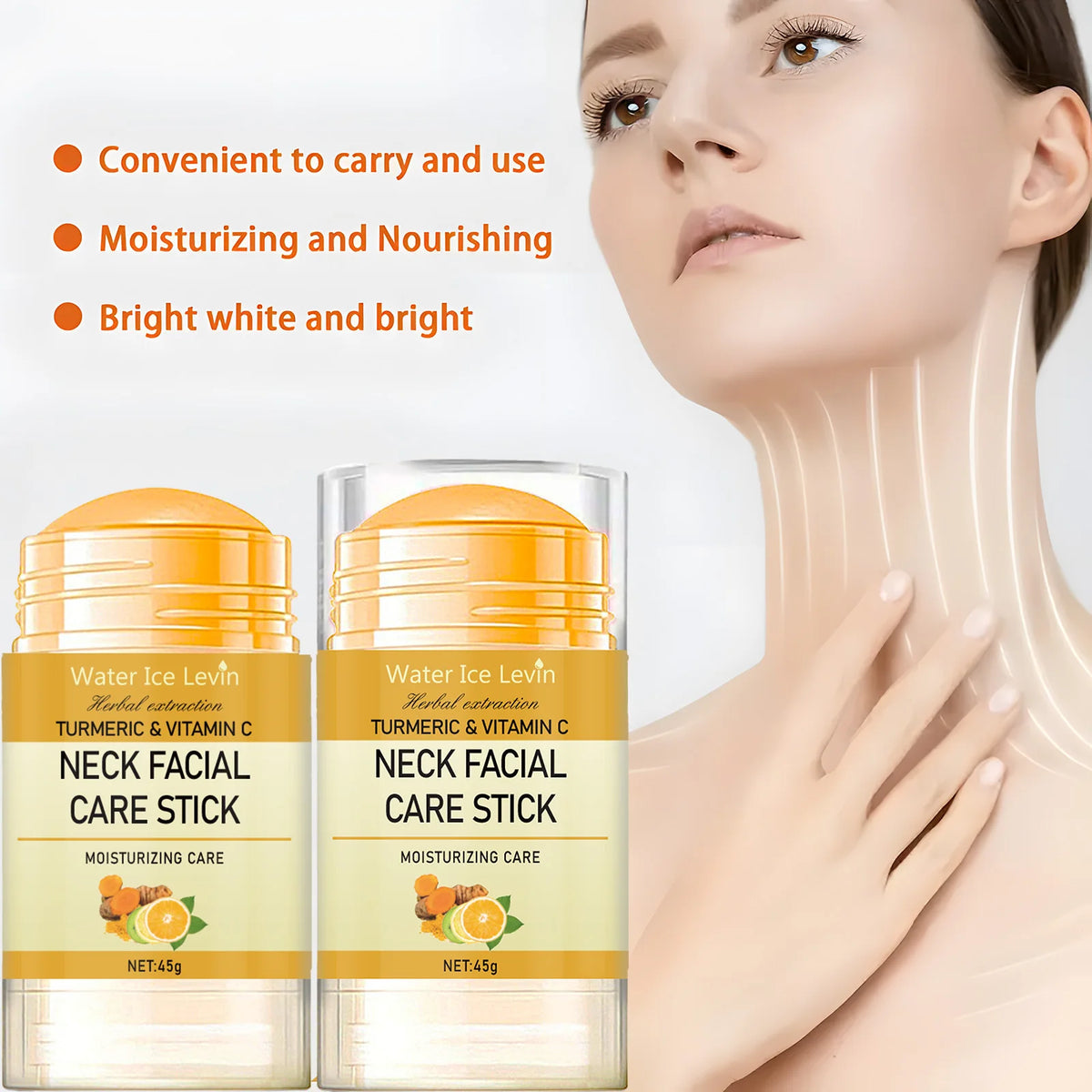 Water Ice Levin Turmeric and Vitamin C Neck Care &ndash; Anti-Aging Wrinkle Lifting Treatment