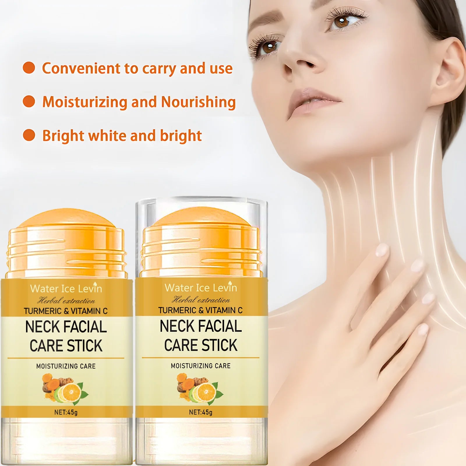 Water Ice Levin Turmeric and Vitamin C Neck Care &ndash; Anti-Aging Wrinkle Lifting Treatment