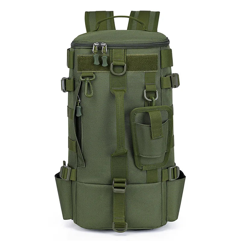 Tactical Fishing Backpack Tackle Bag &ndash; Rod Holder Ready Green