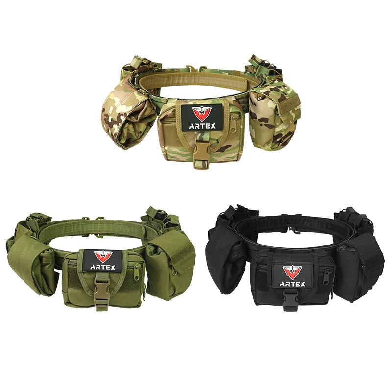 ARTEX AY-2002 Outdoor Battle Belt &ndash; Includes Pouches