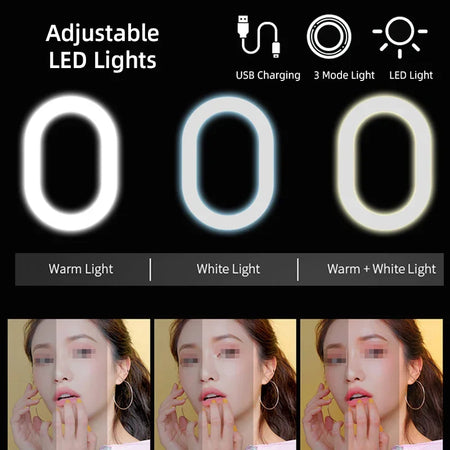 Ustarmate A8 Selfie Ring Light with Tripod &amp; Bluetooth Remote
