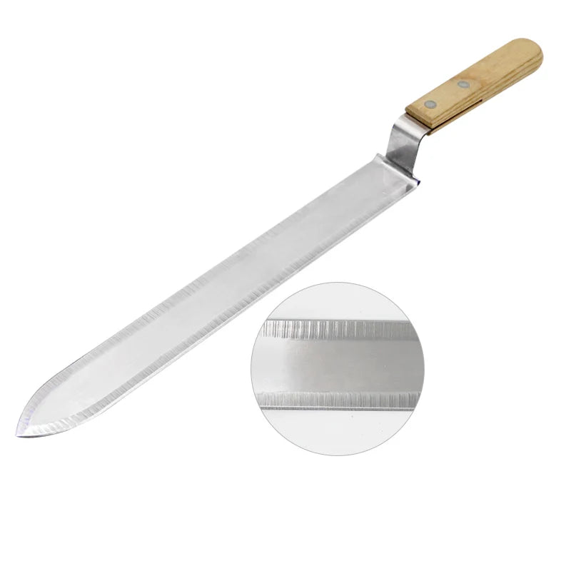 Honey Cutting Knife Wooden Handle &ndash; Stainless Steel Blade no tooth