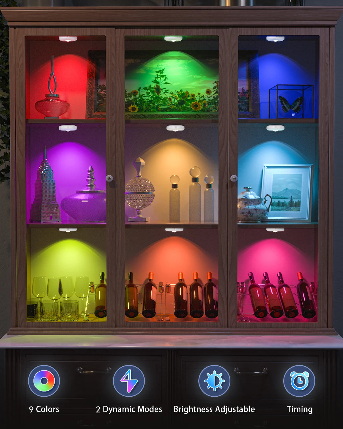 Willed RGB Night Lights 6 Pack &ndash; Remote Dimmable Lighting