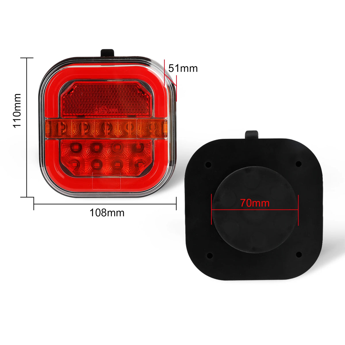 LED Magnetic Wireless Trailer Tail Lights Kit - Waterproof &amp; Cable-Free