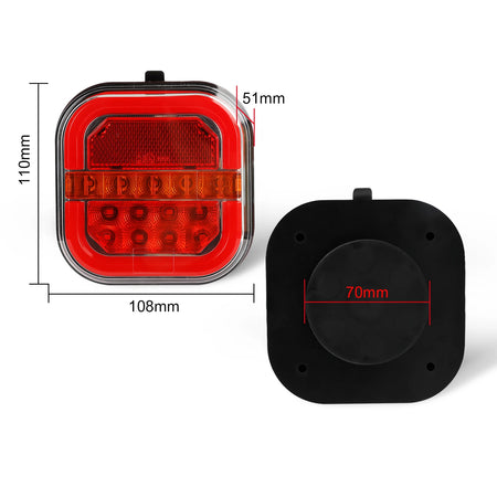 LED Magnetic Wireless Trailer Tail Lights Kit - Waterproof &amp; Cable-Free