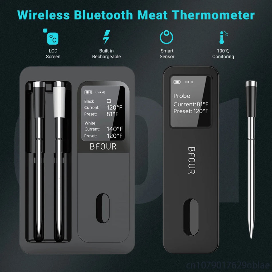 Wireless Bluetooth Meat Thermometer &ndash; IP67 Waterproof