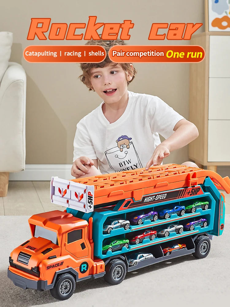 Coaster Type Racetrack Car with Rocket Lift - Fun for All Ages