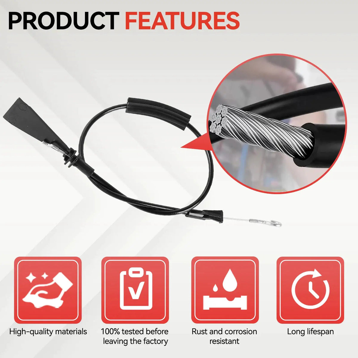 Interior Front Door Handle Release Cable 13186768 For Opel Vauxhall Corsa D 2006-2014 5 Door Hatchback Inner Catch Wire by InterCyprus Trading Ltd