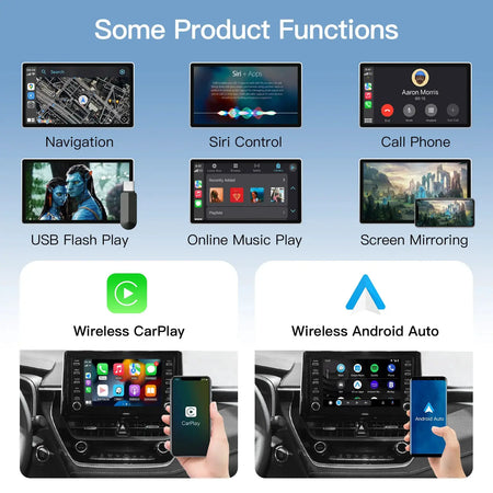 AUTOABC Wireless Carplay Android Auto For Toyota RAV4 Corolla Tacoma Camry CHR Tundra Highlander 4Runner multimedi decode by InterCyprus Trading Ltd