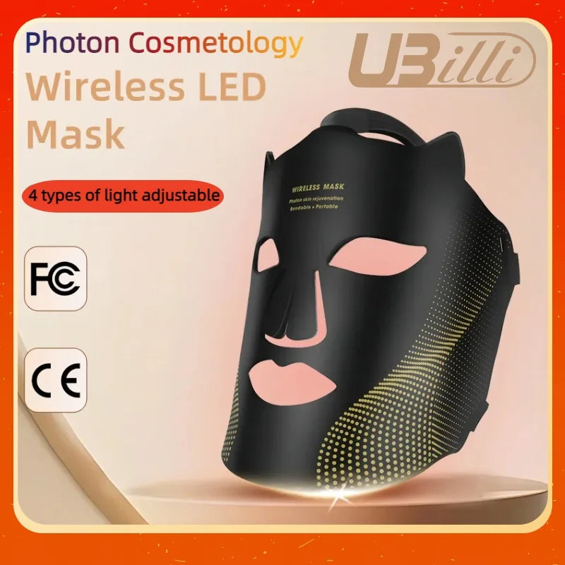 LED Photon Verjüngungsmaske mit 240 Lampenperlen, Silikon, 7 Farben