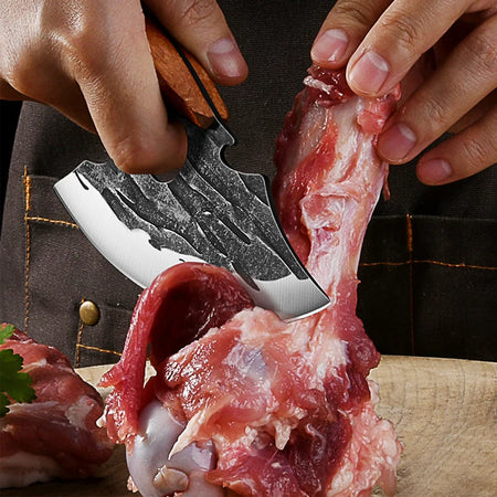 Forged Viking Meat Cleaver &amp; Boning Knife Set