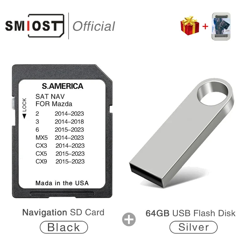 SMIOST Navigation SD Card Connect 1 - Mazda Full Maps CHINA / for Mazda CX-9