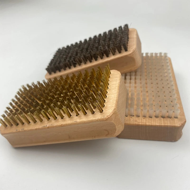 Ski Brush Set &ndash; Three Bristle Types Brass Nylon Horsehair