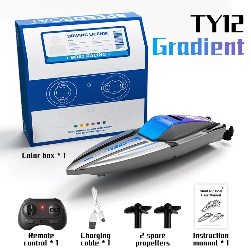 Mini RC Boat High Speed 360 Flip &ndash; Remote Control Fun blue