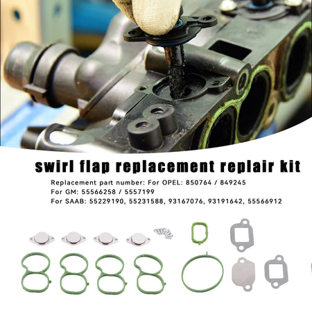 Swirl Flap Repair Kit With Gasket For Opel Vauxhall 2.0 CDTI by InterCyprus Trading Ltd