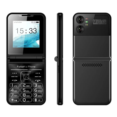 Beauty Foldable Pocket Mobile Phone &ndash; 4 Sim Card Support black
