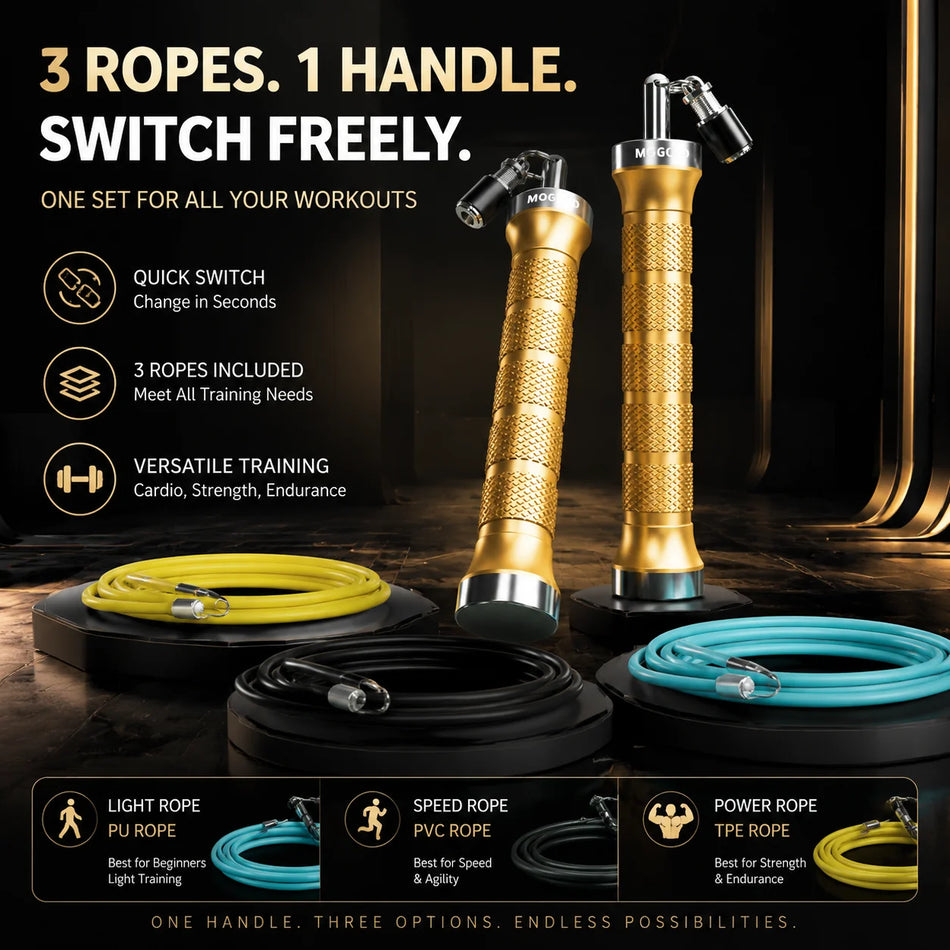 Aluminium Jump Rope With Non Slip Handles And Fast Spin Bearings For Fitness