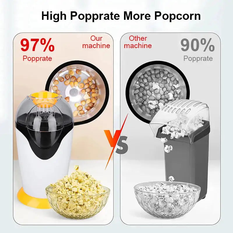 Mini Popcorn Maker 1200W Fully Automatic EU Plug Home Use