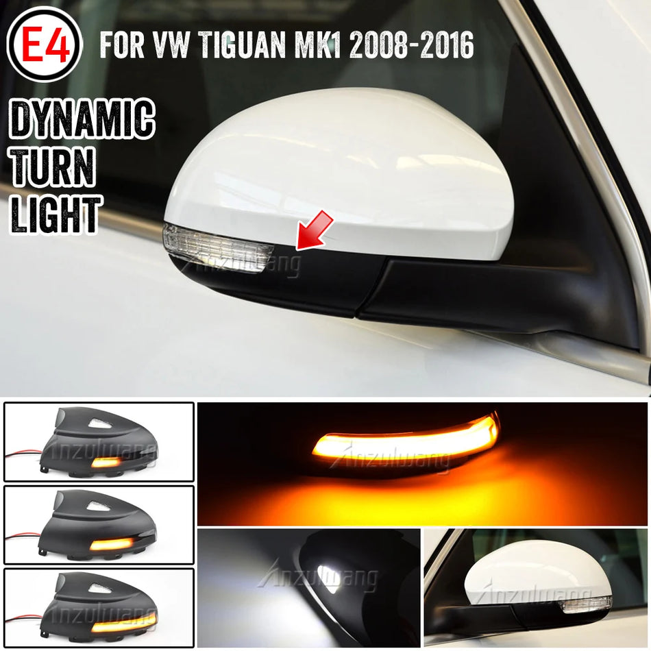 Señales de Giro LED para Espejos Laterales con Flechas para VW Tiguan MK1 Sharan