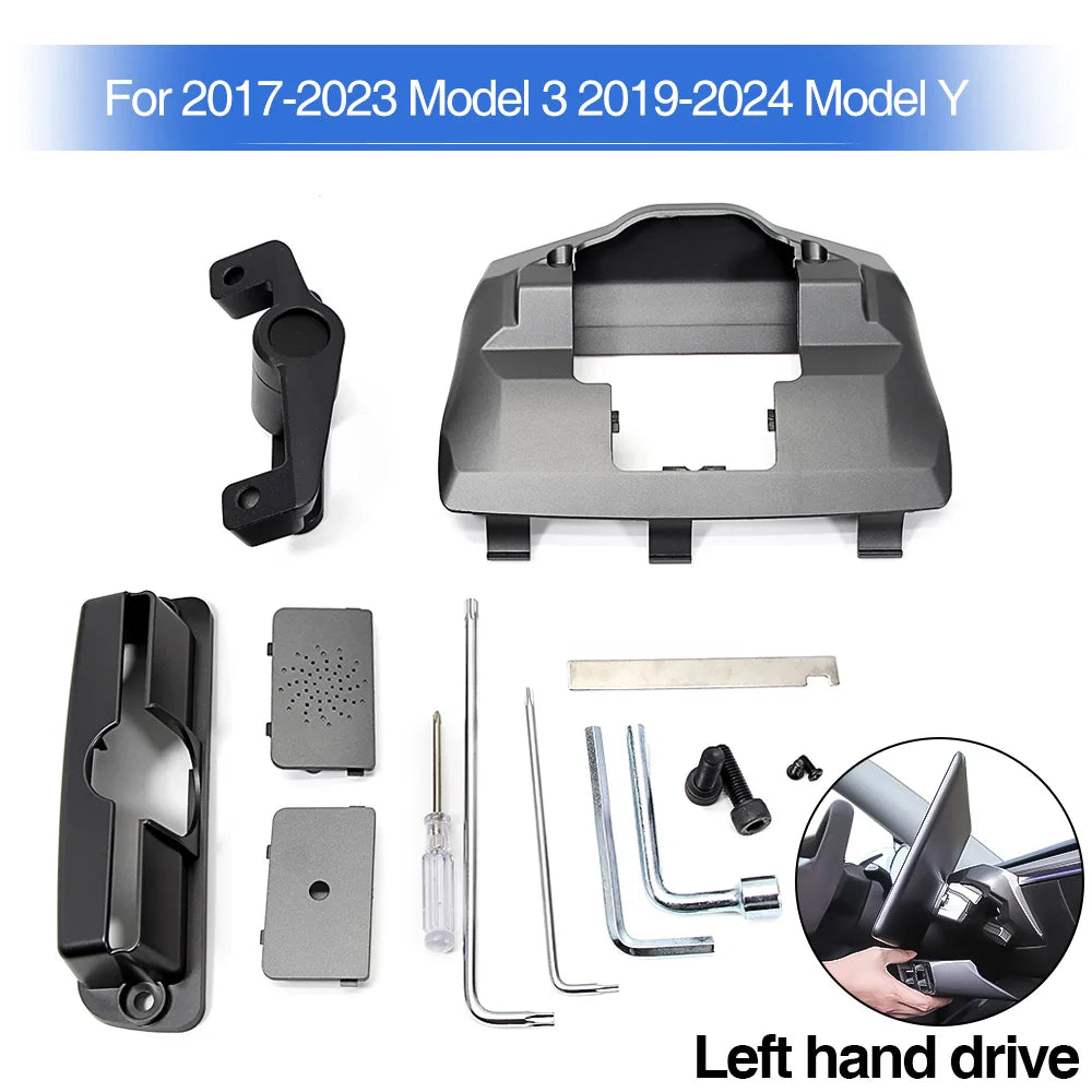 Tesla Model Y Model 3 Swivel Mount - Rotating Tilt Display Model 3 and Y Left