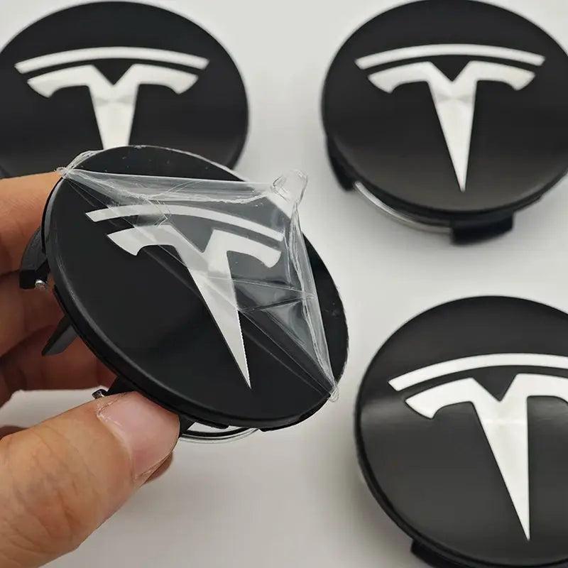 4 pcs/set suitable for Tesla Model 3 Y S X wheel center cap badge, modified wheel hub cap ABS 56mm Tesla original car wheel cent by InterCyprus Trading Ltd
