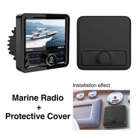 MP5 Marine Radio Stereo Waterproof Bluetooth Speaker for Boats, ATVs, and RVs Radio Cover
