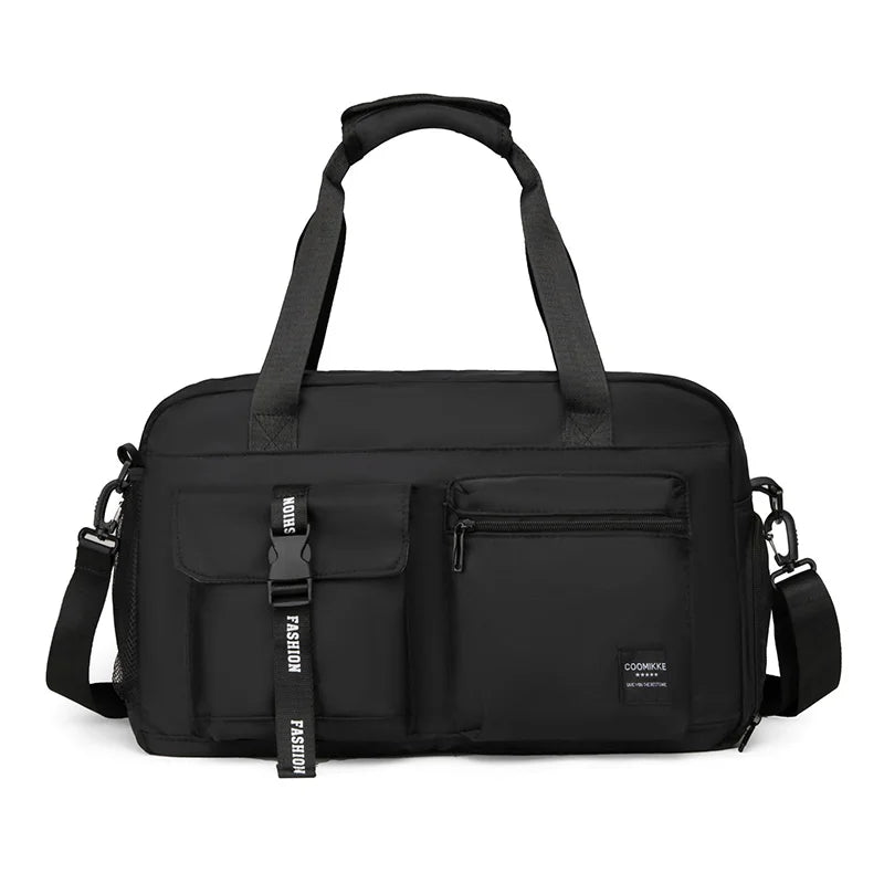 Large Fitness Bag Sp - Dry Wet Separation Pocket For Gym Black