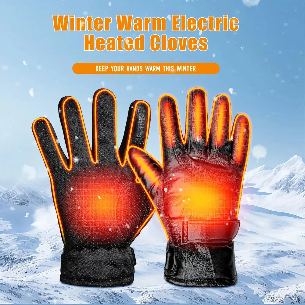 Windproof Winter Heated Mitten for Outdoor Skiing Camping