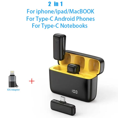 STFANTASY Wireless Lavalier Microphone with Charging Case for Android &amp; iOS C-IOS-k6