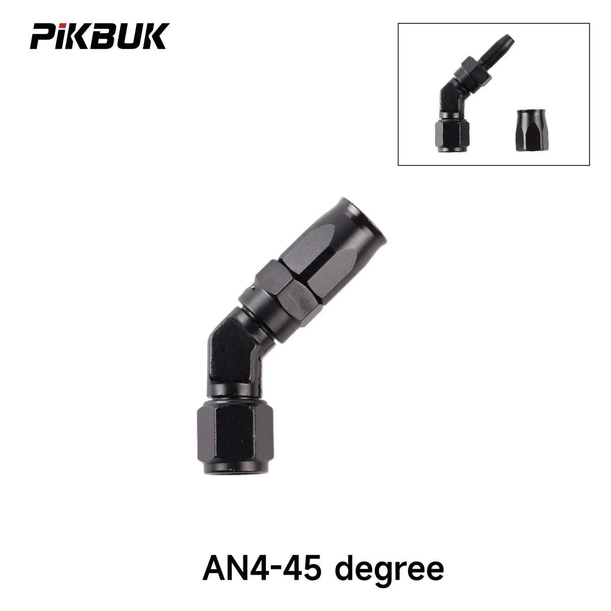 PIKBUK Aluminum AN4 6 8 10 12 Forged Type Swivel Hose End Fitting Adapter Oil Cooler Fuel Line Straight 45 90 Degree by InterCyprus Trading Ltd