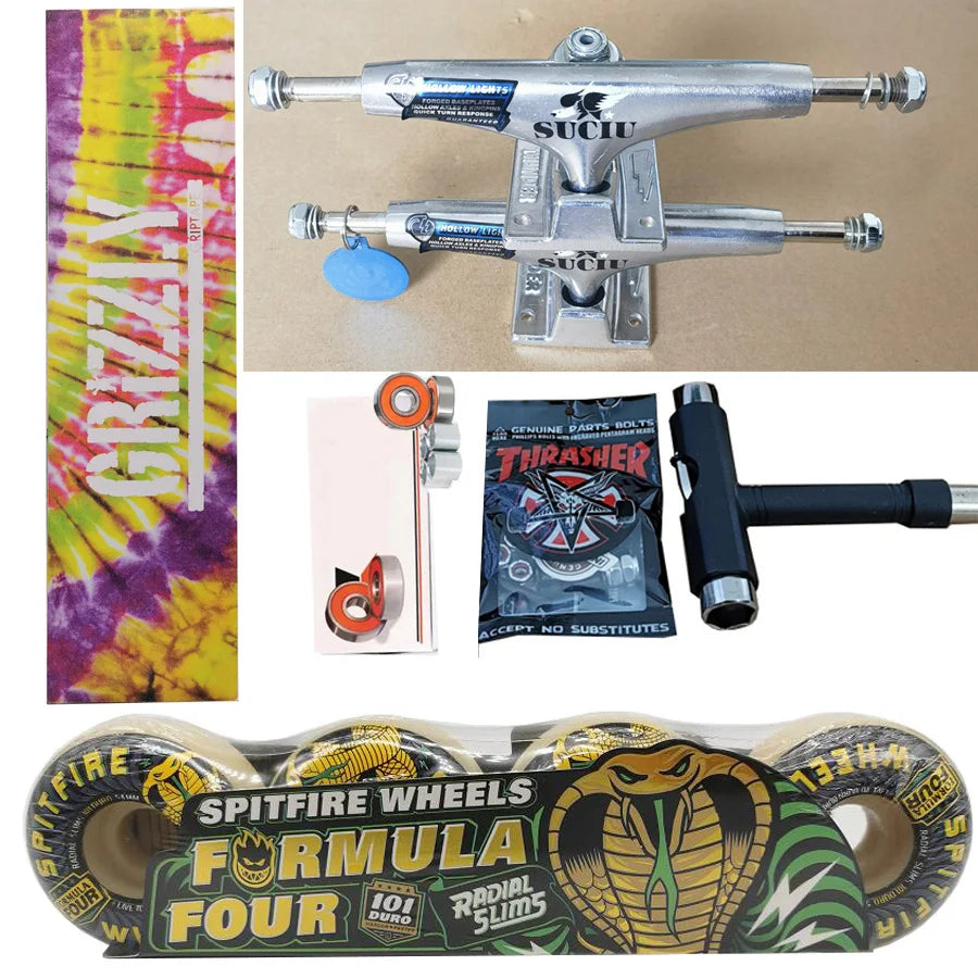 Spitfire Forged Thunder Trucks 5.25Inch &ndash; Chrome Bearings 54mm 101D