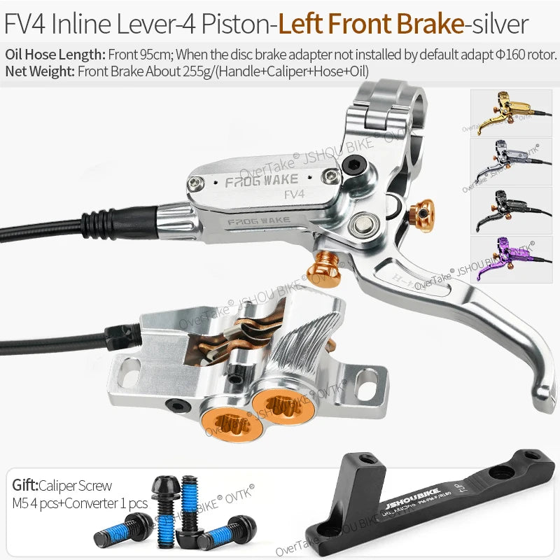 Frog Wake FV-4 MTB Hydraulic Disc Brake Kit &ndash; Four-Piston IN-LF-SR / CHINA