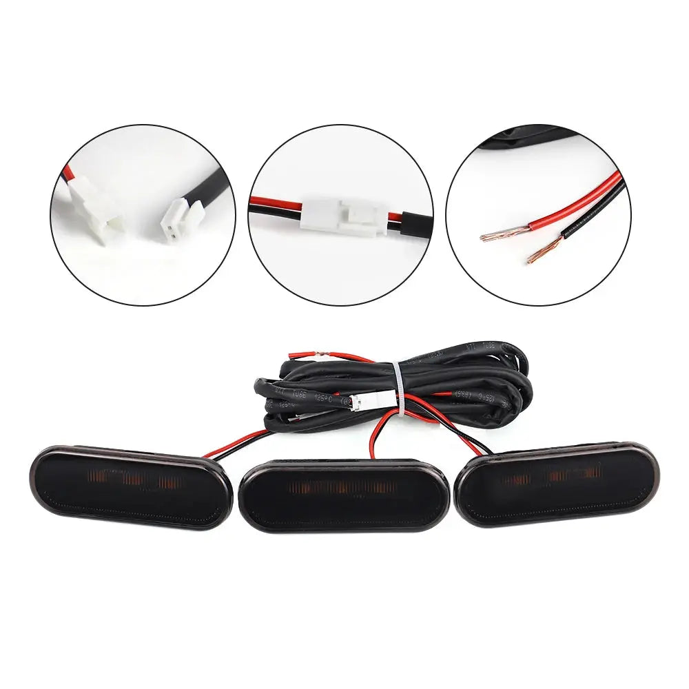 3 pcs Front Grill Lights for Ford Bronco 2021-2024 2-door and 4-door Badlands Wildtrak Everglades by InterCyprus Trading Ltd