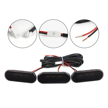 3 pcs Front Grill Lights for Ford Bronco 2021-2024 2-door and 4-door Badlands Wildtrak Everglades by InterCyprus Trading Ltd
