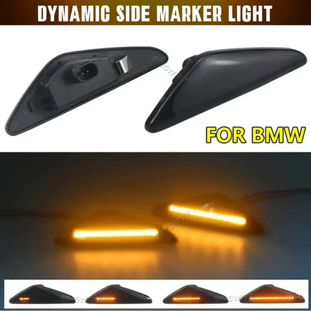 2pcs Dynamic LED Side Marker Light For BMW E46 2D 2003-2006 325Ci 330Ci Coupe Convertible Turn Signal Indicator Blinker Lamp by InterCyprus Trading Ltd