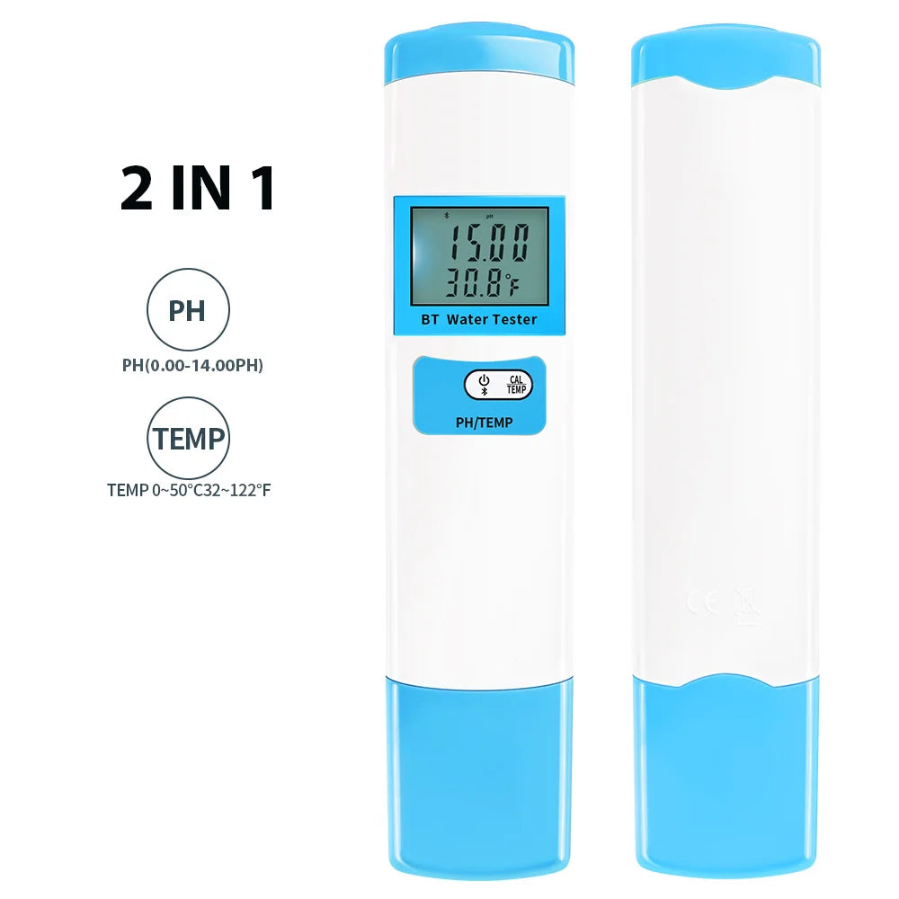 Bluetooth PH Meter 5 In 1 Water Quality Pen &ndash; Fast Readouts PH TEMP