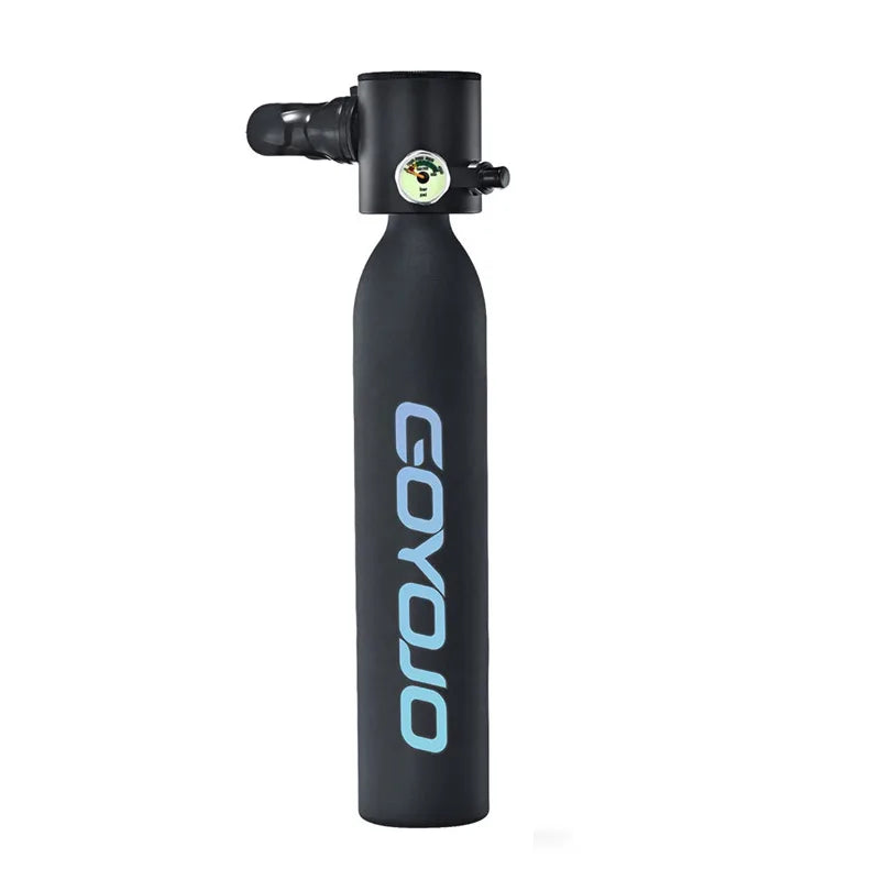 Mini Scuba Tank 0.5L Cylinder &ndash; Portable Emergency Oxygen 0.5Black