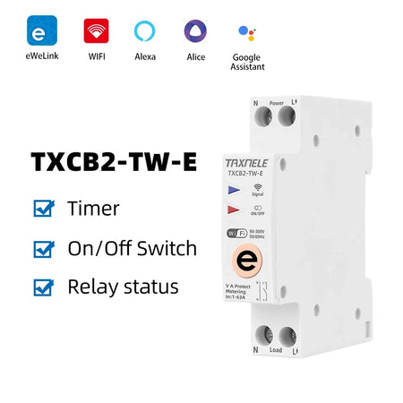 APNEU WiFi Smart Circuit Breaker with Energy Meter and Remote Control