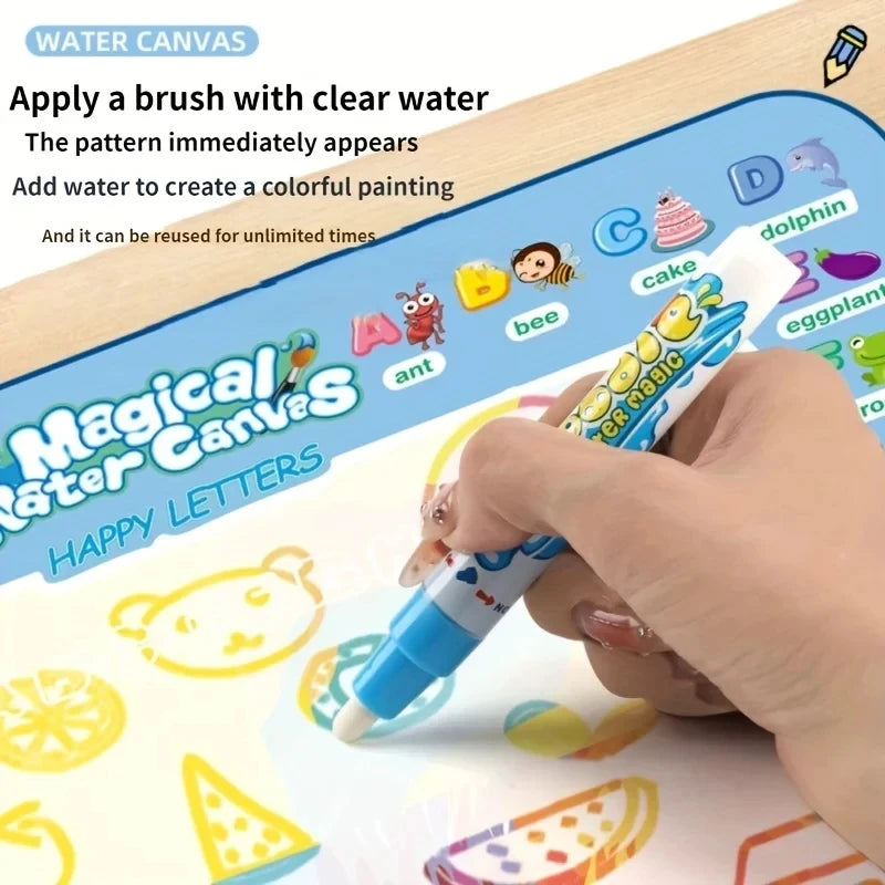 Extra Large 100x80cm Magic Water Doodle Mat - Educational Drawing and Coloring Mat for Kids Ages 2-7, Boys and Girls