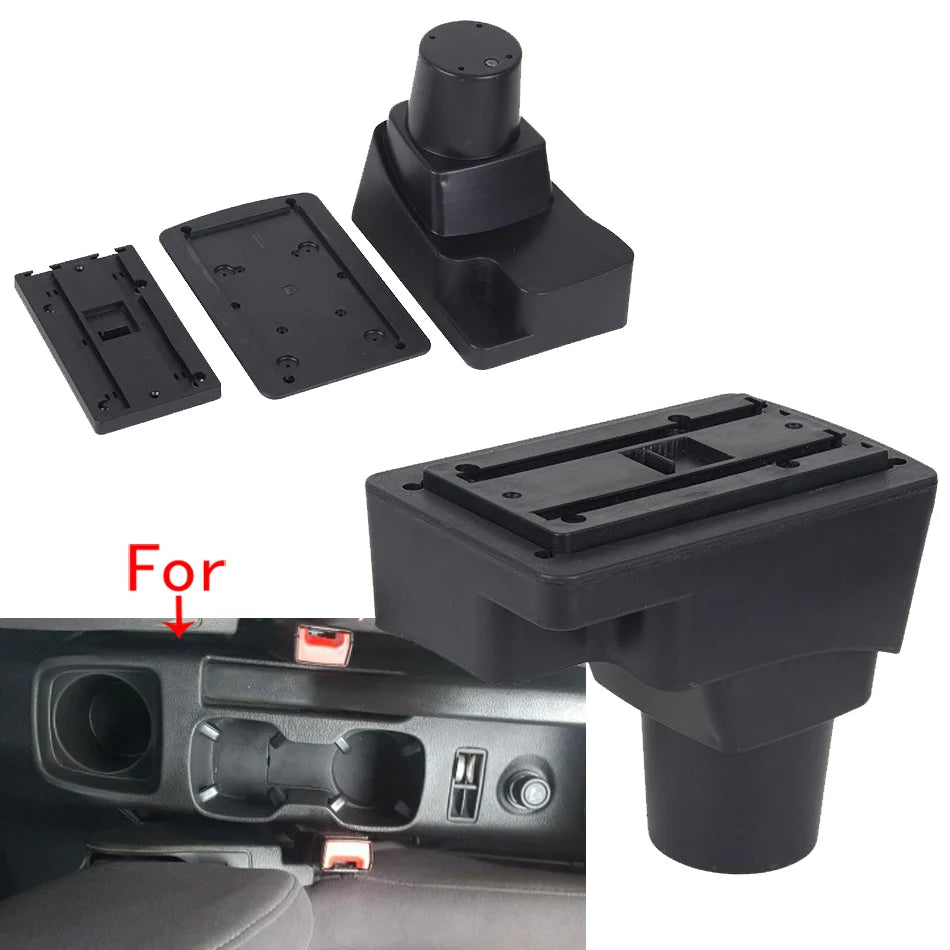 Dual Layer Armrest Box with USB and Type-C for Chevrolet Sonic Aveo