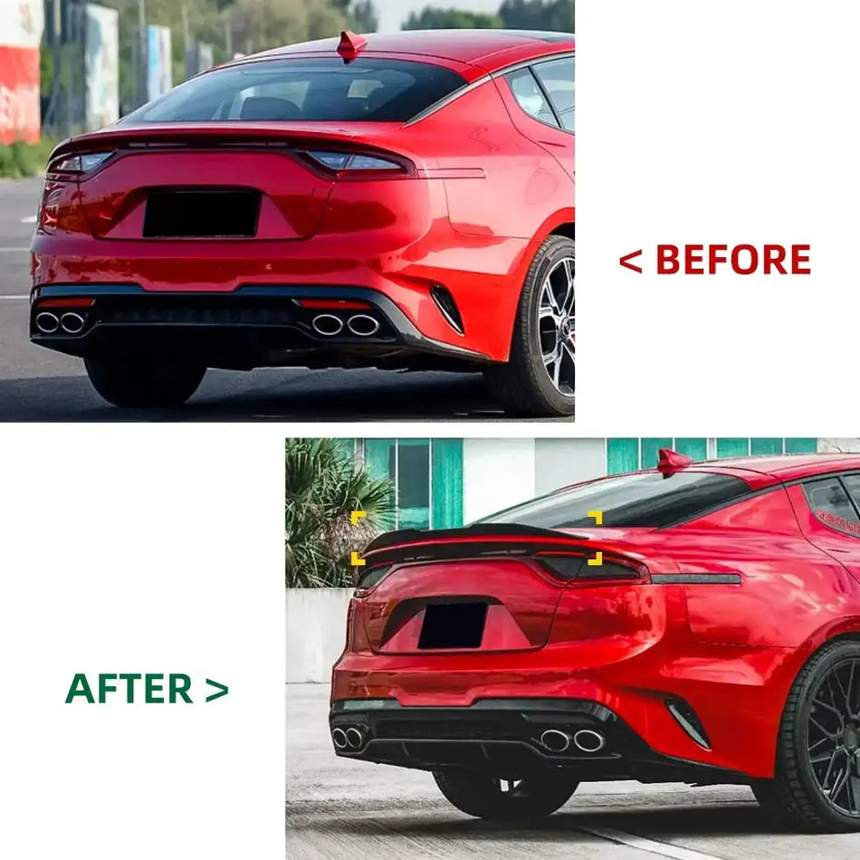 Gloss Black ABS Pagasiruumi Spoiler Süsiniku Välimus Stinger 2017 2023