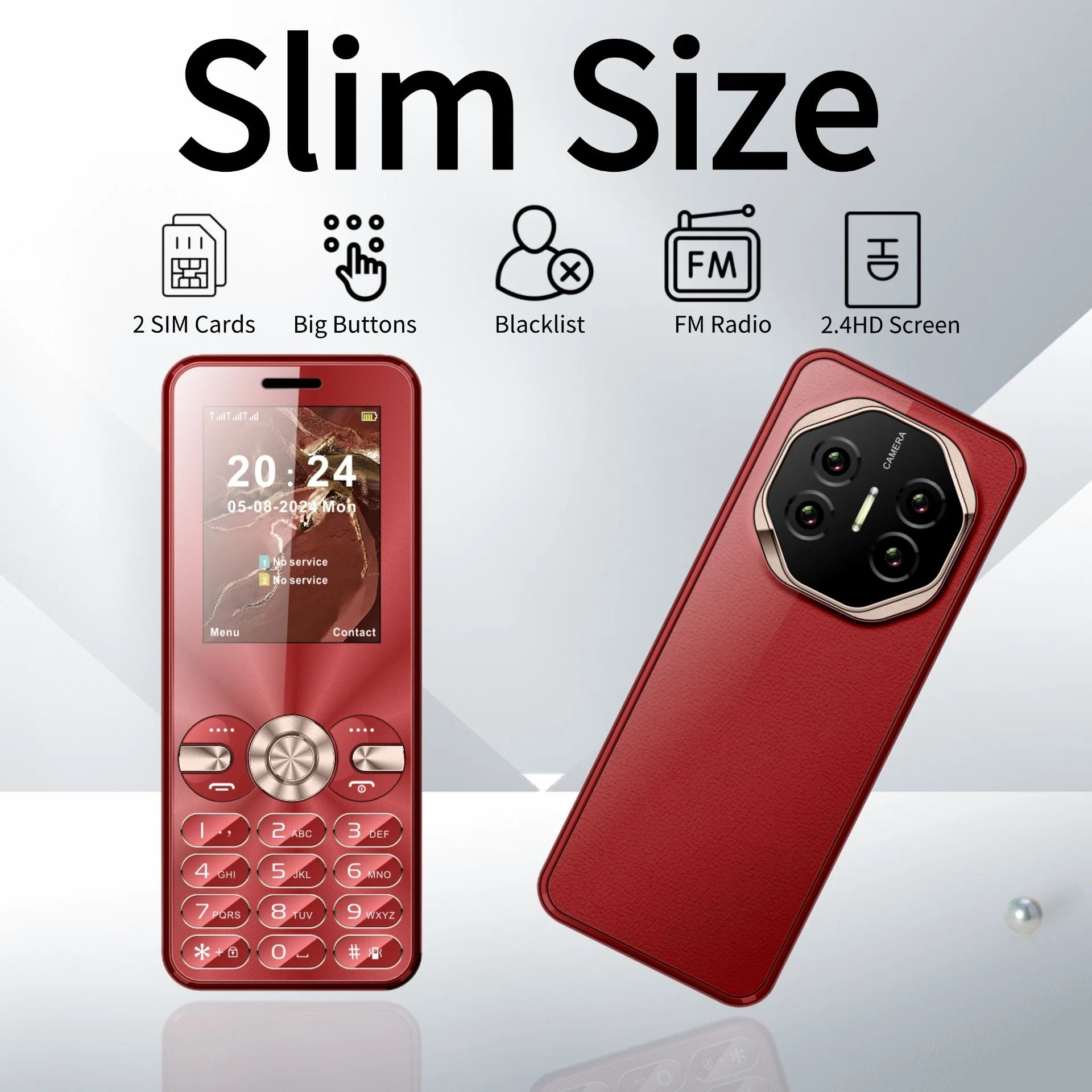 GSM 2G Ultra Slim Budget Phone For The Elderly &ndash; Easy To Use