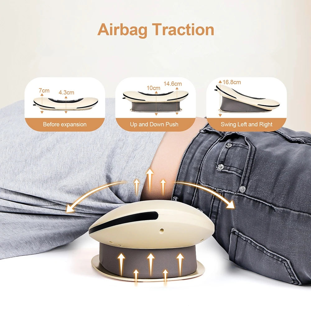 Electric Lumbar Traction Massager &ndash; Adjustable Vibration for Back Support