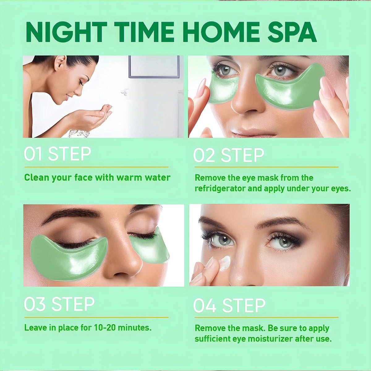 Water Ice Levin Seaweed Hyaluronic Acid Eye Mask &ndash; Reduces Dark Circles and Puffiness