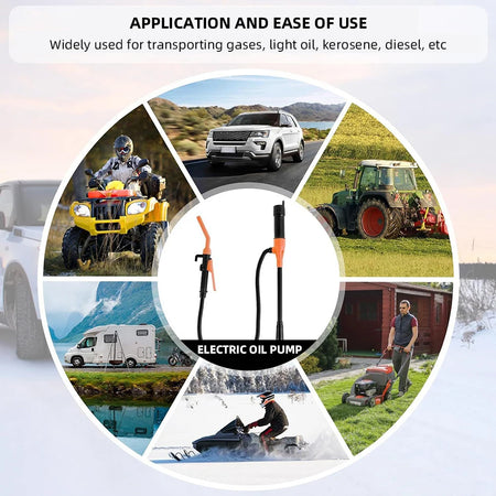 12V Portable Fuel Pump &ndash; Battery Powered Siphon For Cars