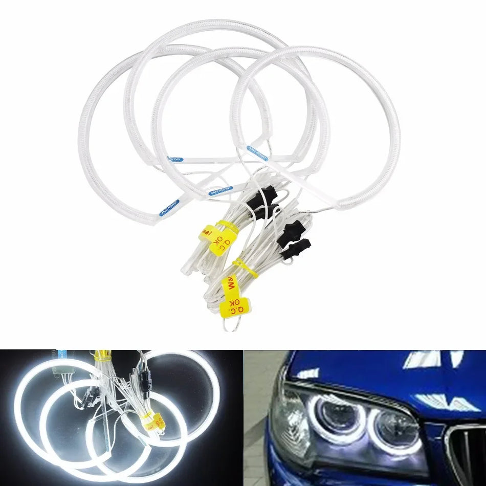 BMW E36 E38 E39 E46 için 6000K Beyaz Angel Eye Halo Yüzükleri CCFL