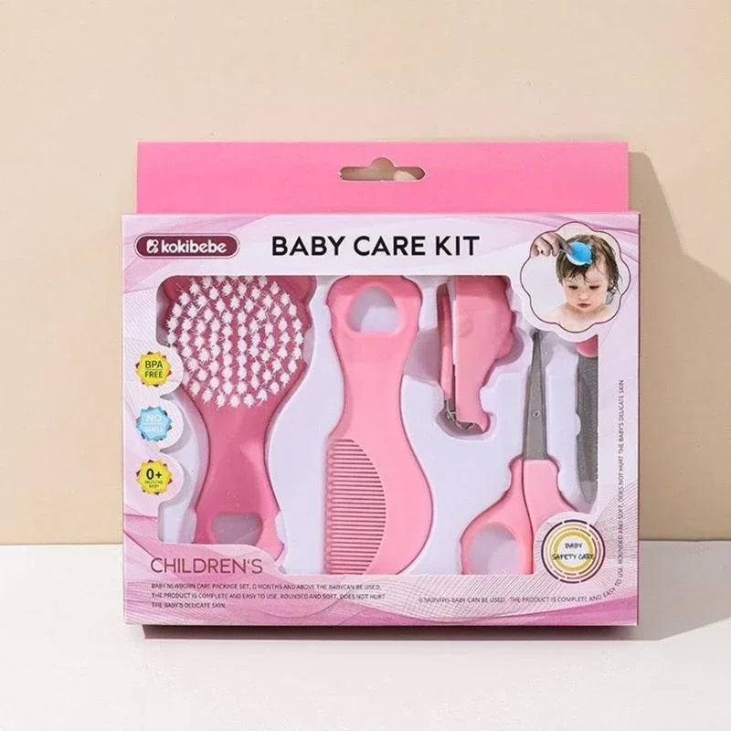 Infant Comb 5 Piece Bristle Soft Grooming Set &ndash; Gentle Hair Care for Babies