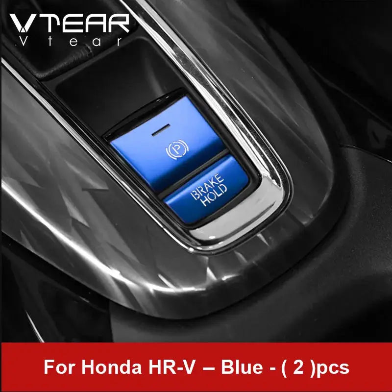 Vtear Car Central Control Button Trim For Honda HRV HR-V 2015-2021 Parking Brake Switch Cover Interior Sequin Stickers Accessory by InterCyprus Trading Ltd