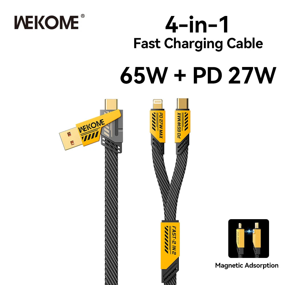 4-in-1 Kirsite Cable &ndash; 240W Super Fast Charging 4-in-1 Yellow (1.2m) / 1.2m